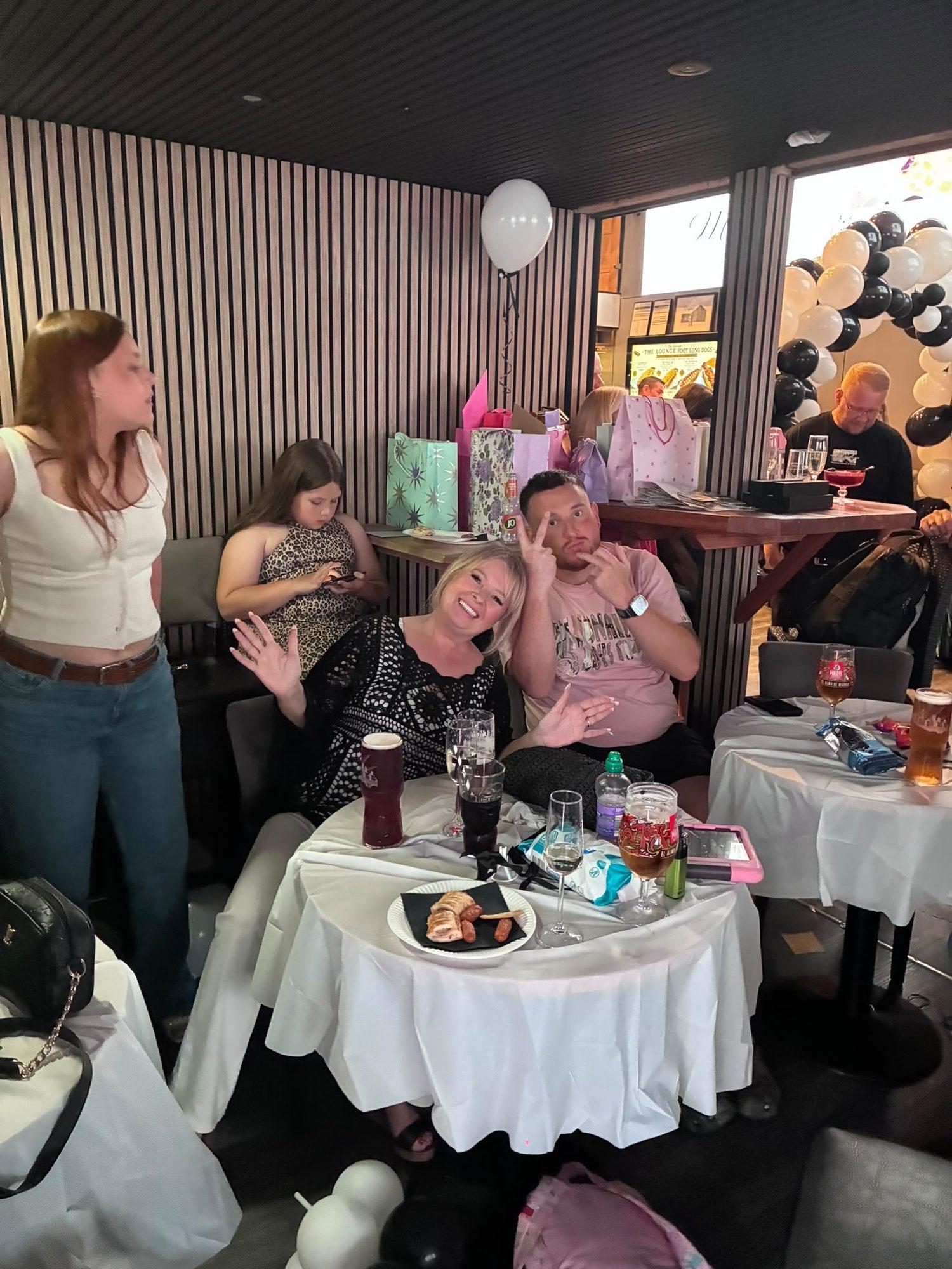 Guests seated at tables during a birthday party at The Lounge Rotherham